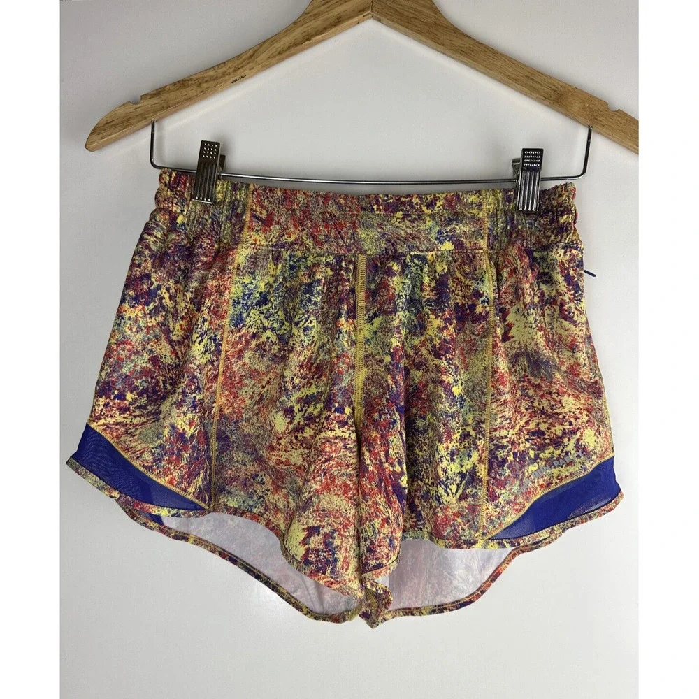 🦄 Lululemon SeaWheeze Hotty Hot Short 4" Woodland Sprint Women's Size 8 Tall - Picture 3 of 12